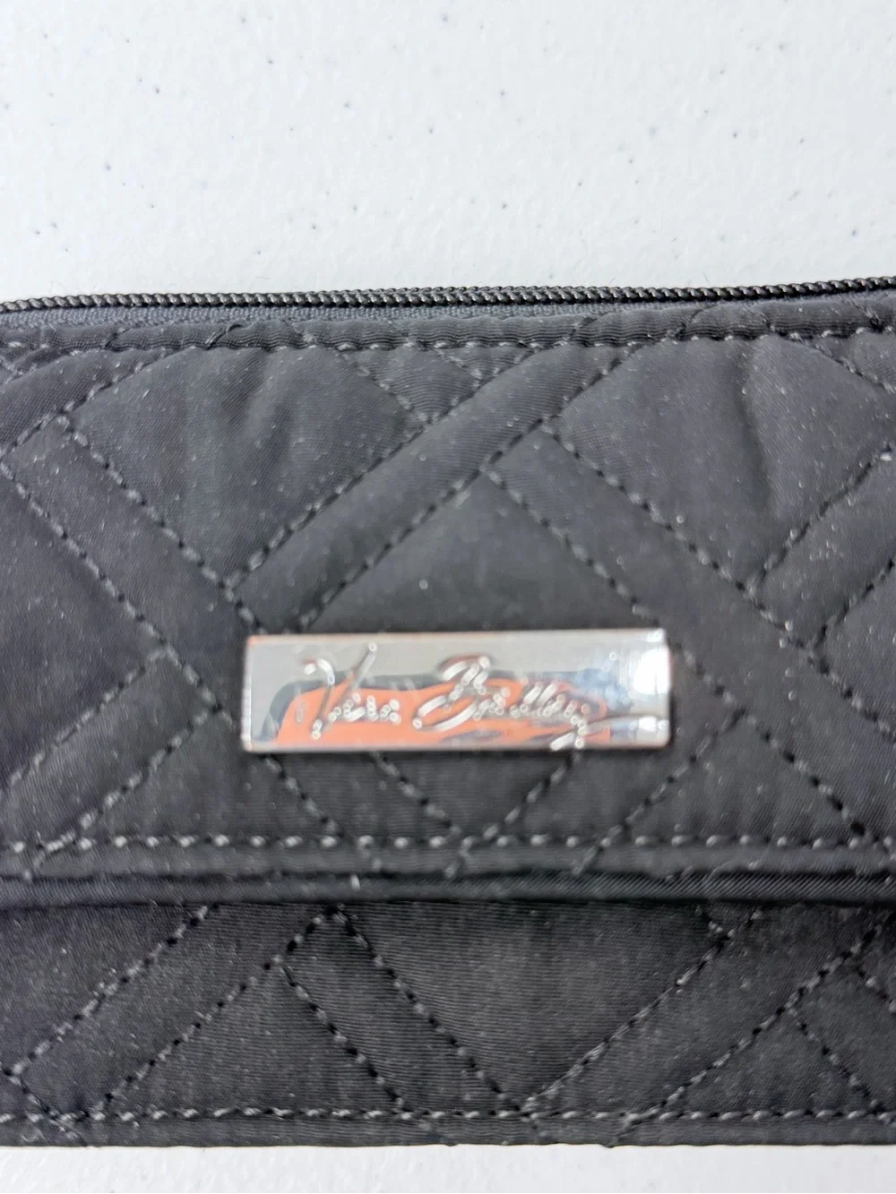 Vera Bradley RFID Black Quilted Crossbody Wallet Wristlet Convertible Purse - Picture 4 of 9